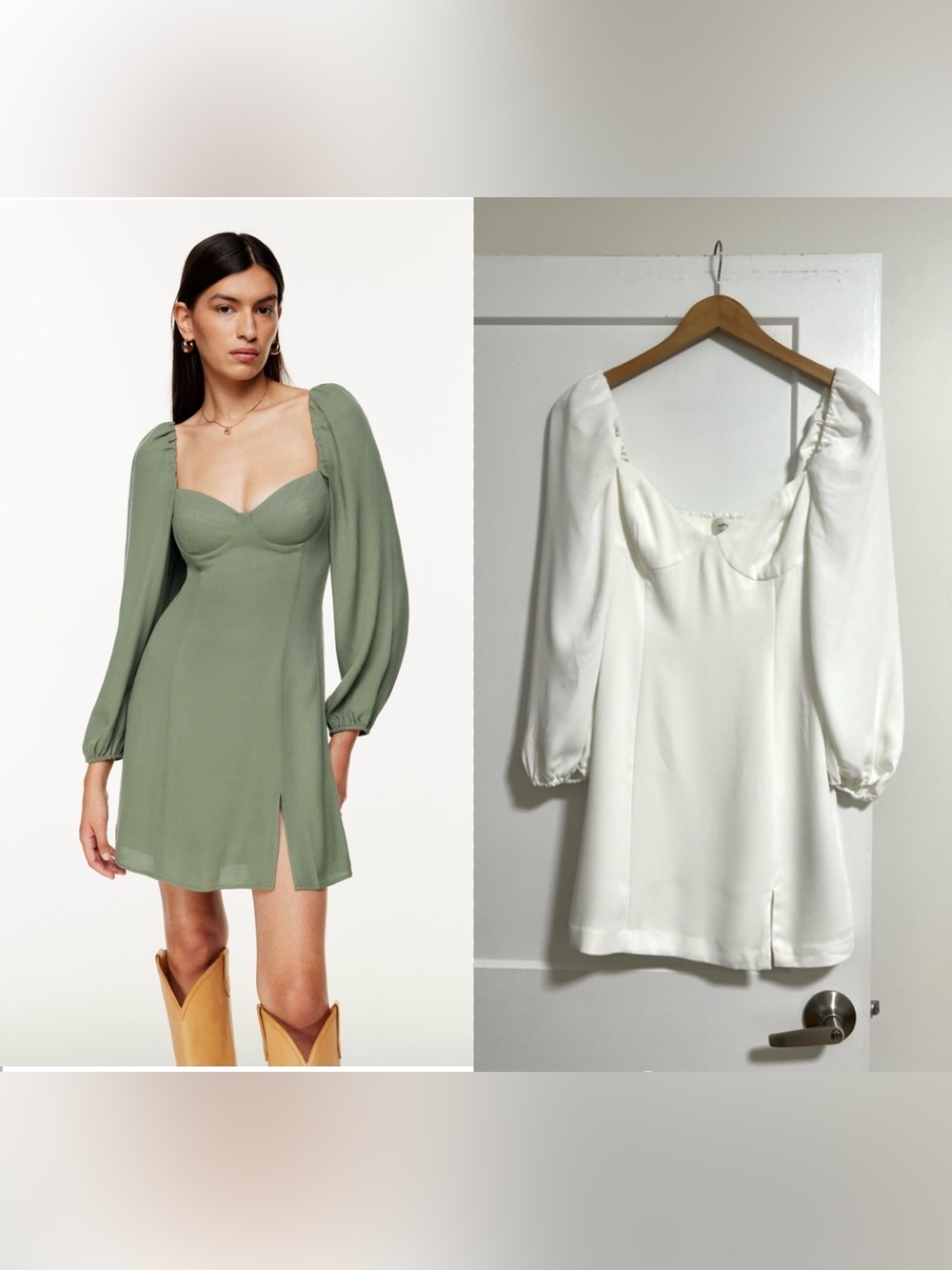 Wilfred Novella Puff-sleeve mini dress Sz 4